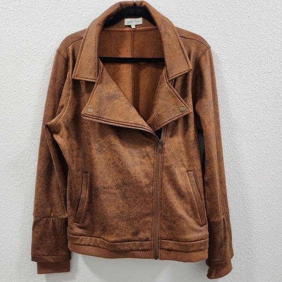 Grace & Lace Jackets & Blazers - Grace@Lace Camel Moto Womens Jacket Size XL.